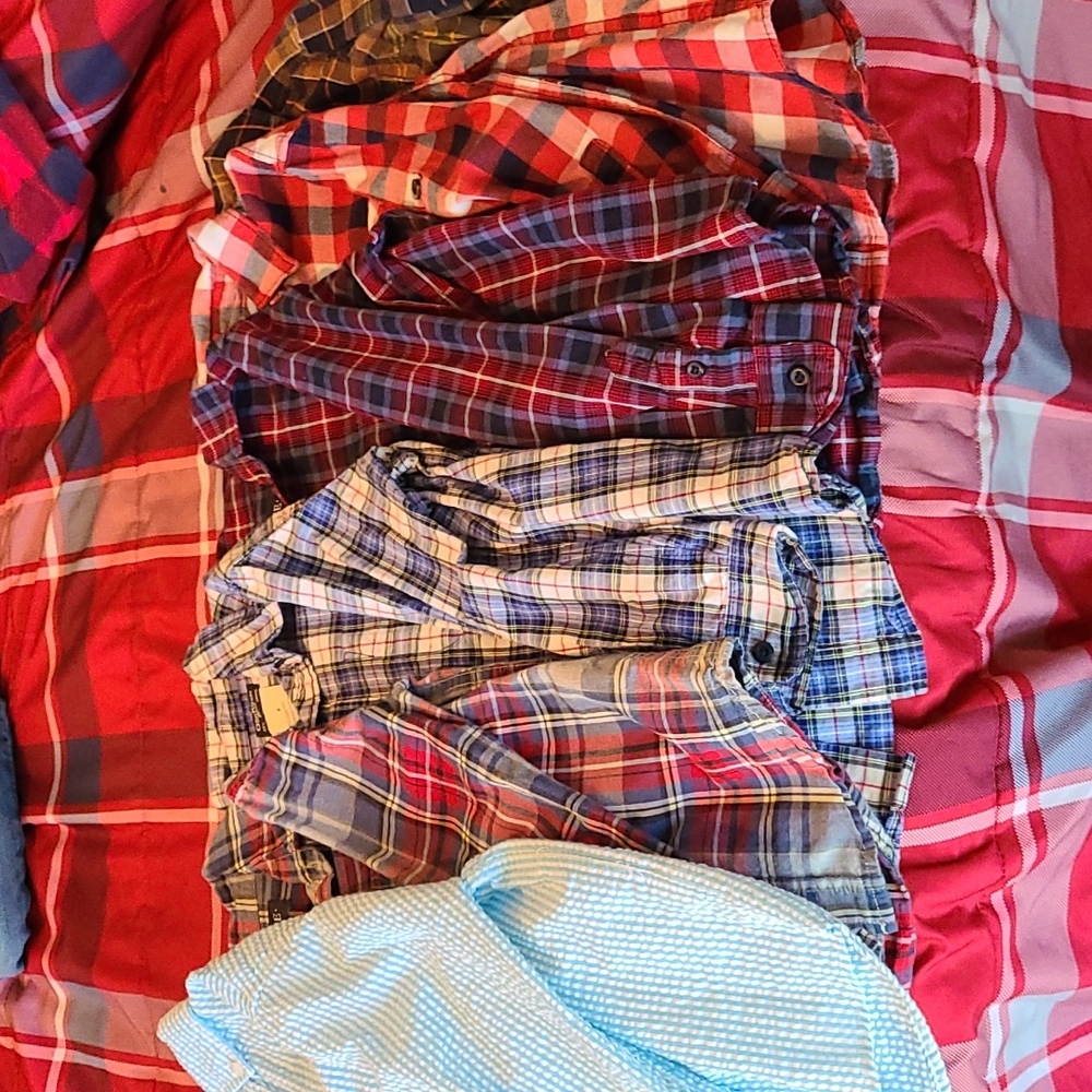 6 button down casual shirts